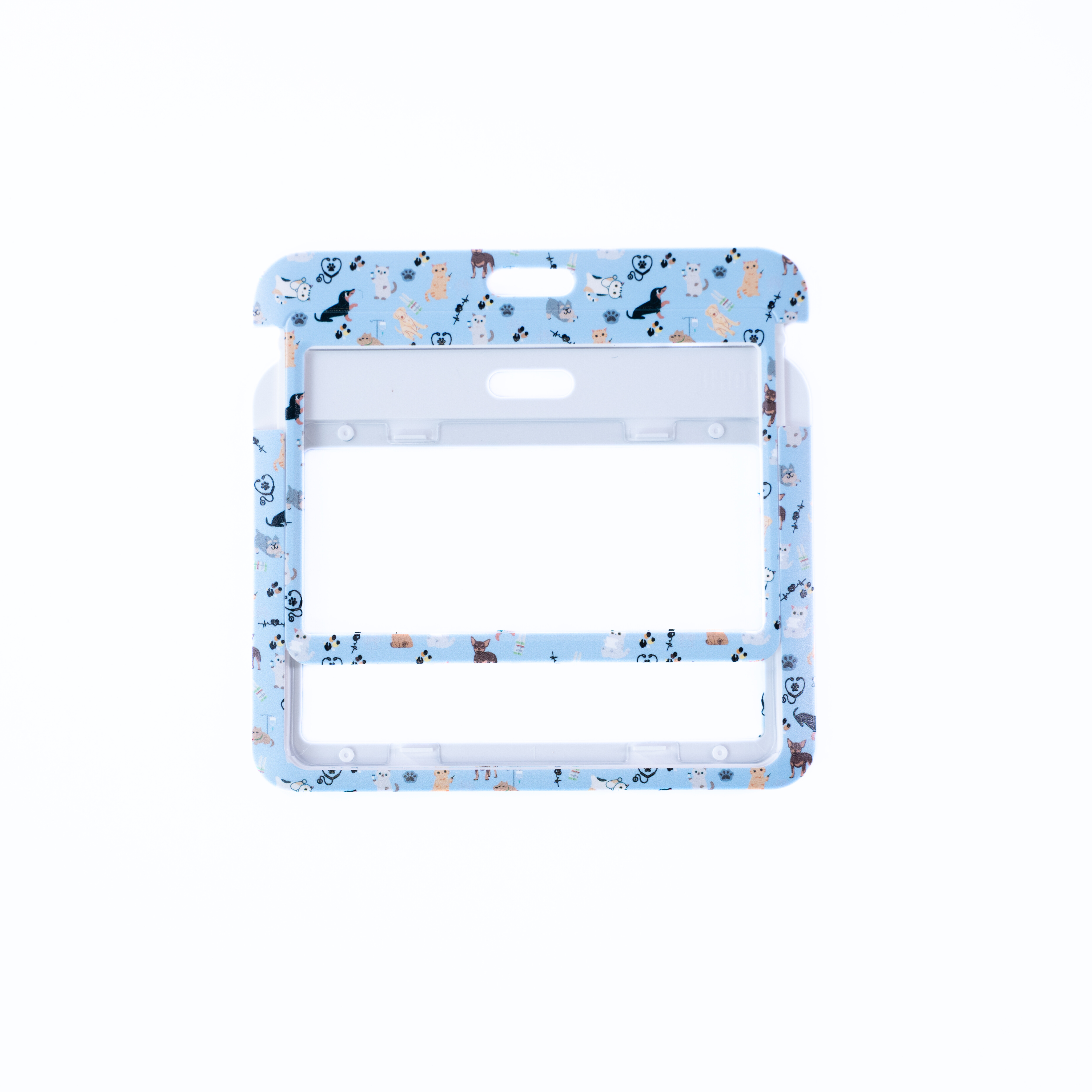 Badge Holder - Animal lovers blue