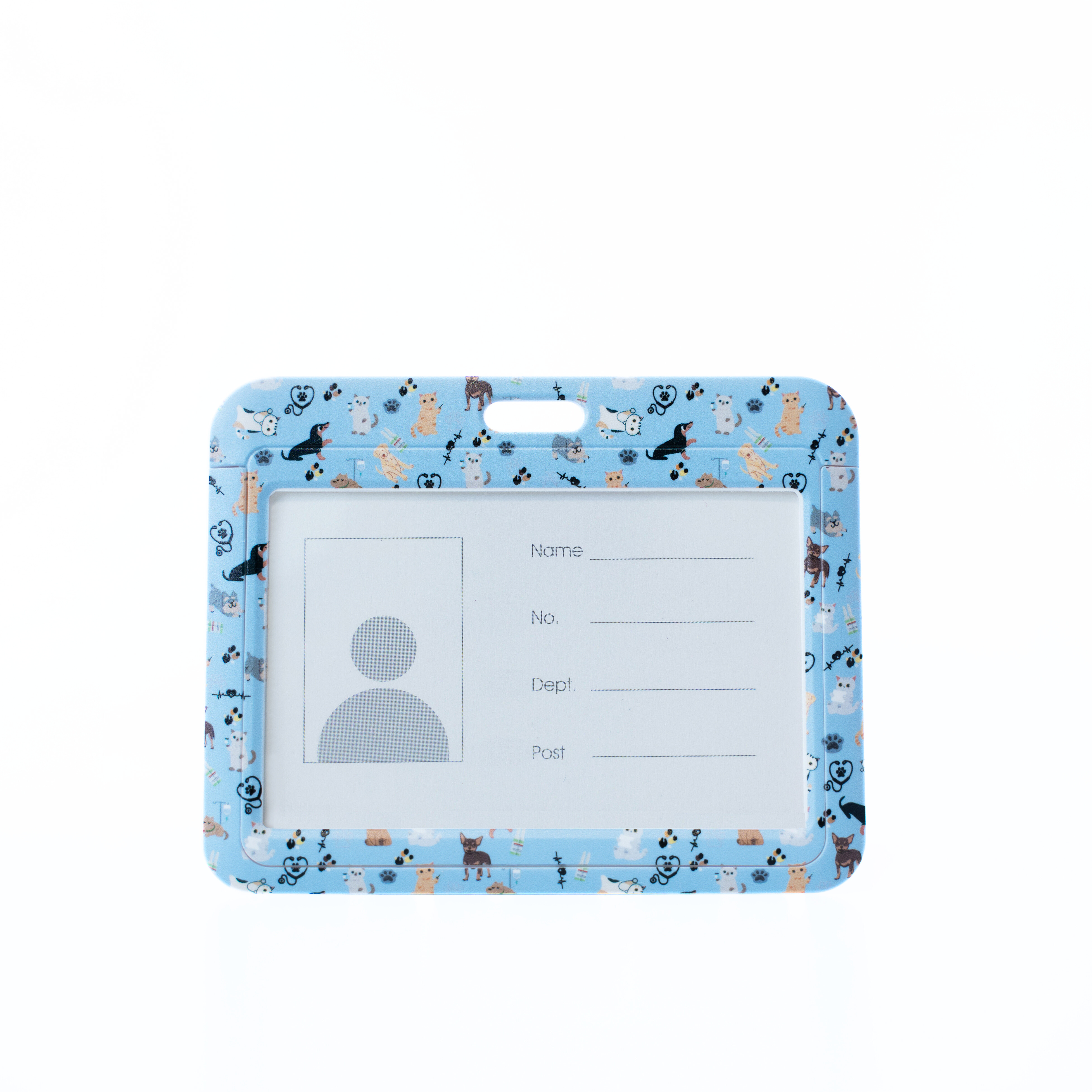 Badge Holder - Animal lovers blue